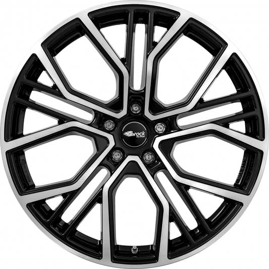 Brock B41 schwarz front-poliert 8.5x20 ET38 - LK5/114.3 ML60.1
