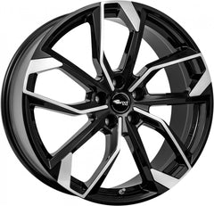 RC-Design RC34 schwarz front-poliert Alufelge 7x17 Zoll ET45 LK 5x112 ML57.1