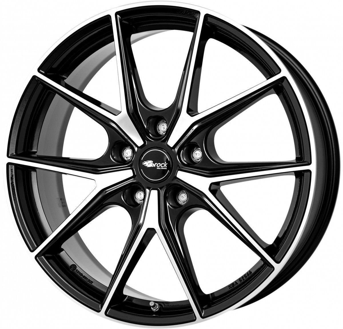 Brock B40 schwarz front-poliert 8x19 ET32.5 - LK5/112 ML66.6