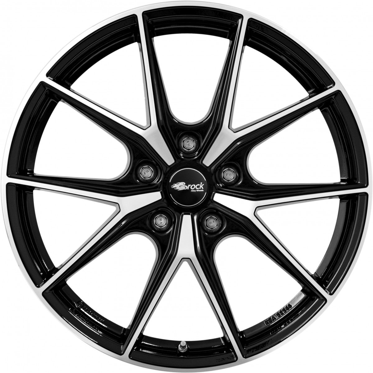 Brock B40 schwarz front-poliert 9x19 ET30 - LK5/112 ML66.6