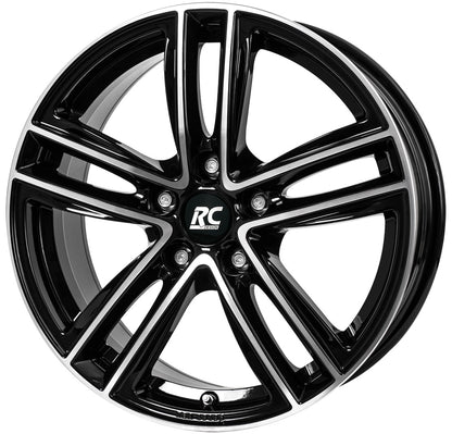 RC-Design RC27 schwarz front-poliert Alufelge 7x18 Zoll ET50 LK 5x108 ML63.4