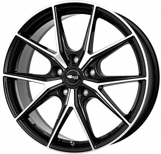 Brock B40 schwarz front-poliert 10.5x19 ET45 - LK5/120 ML64.1