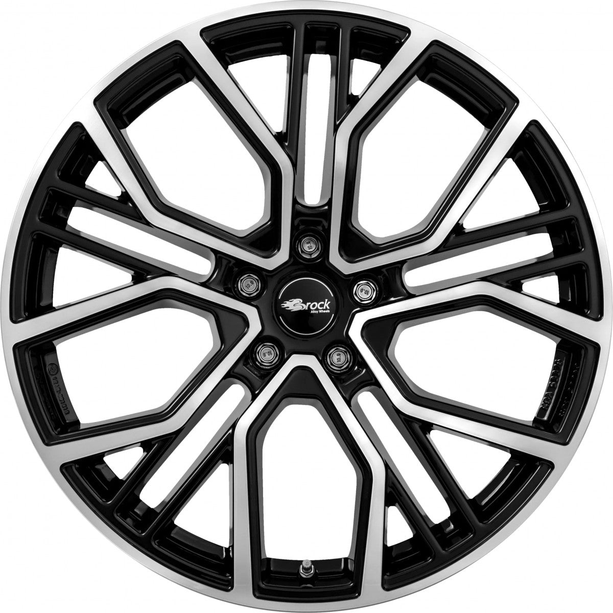 Brock B41 schwarz front-poliert 8.5x21 ET43.5 - LK5/120 ML72.6