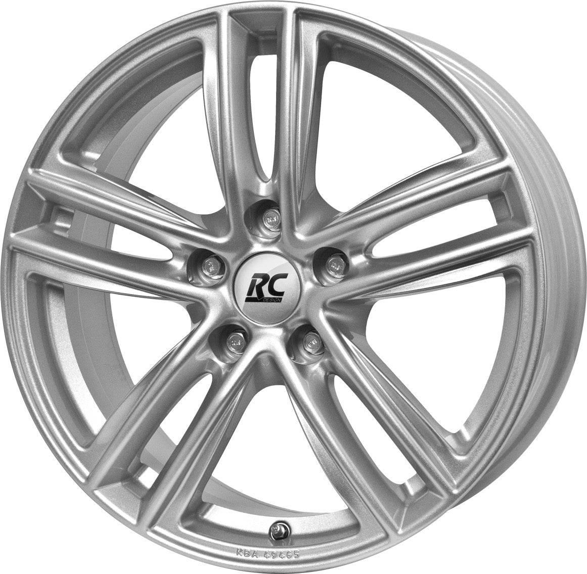 RC-Design RC27 kristallsilber lackiert Alufelge 6.5x17 Zoll ET47 LK 5x114.3 ML66.6