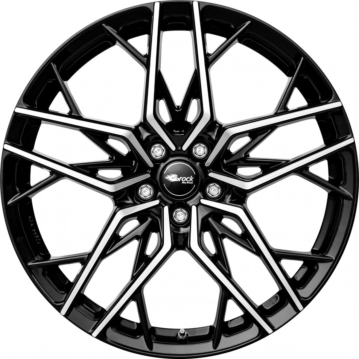 Brock B44 schwarz front-poliert 8.5x20 ET40 - LK5/108 ML63.4