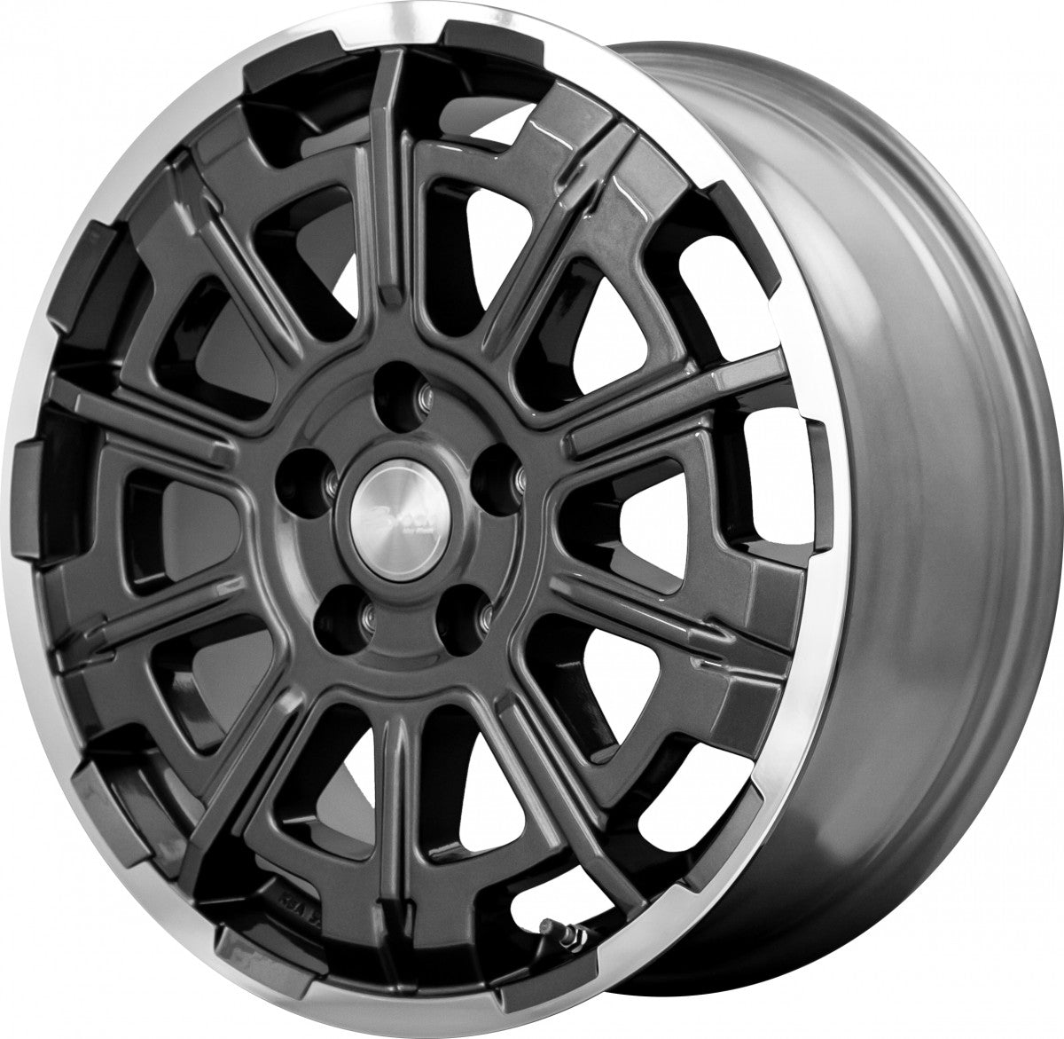 Brock B45 himalaya-grey front-poliert Alufelge 7.5x18 Zoll ET50 LK 5x160 ML65.1 – Bild 3