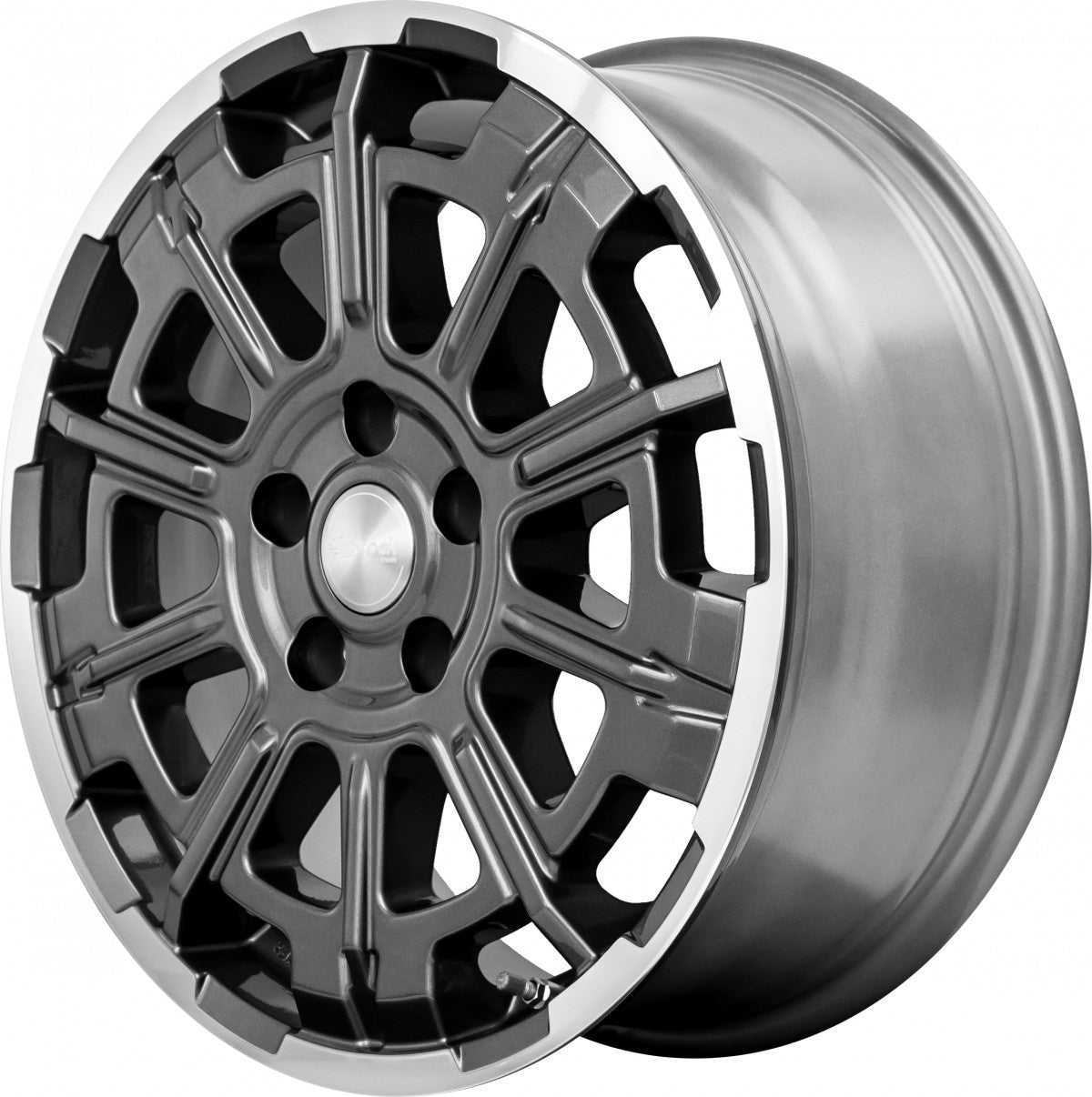 Brock B45 himalaya-grey front-poliert Alufelge 7.5x18 Zoll ET50 LK 5x160 ML65.1 – Bild 4