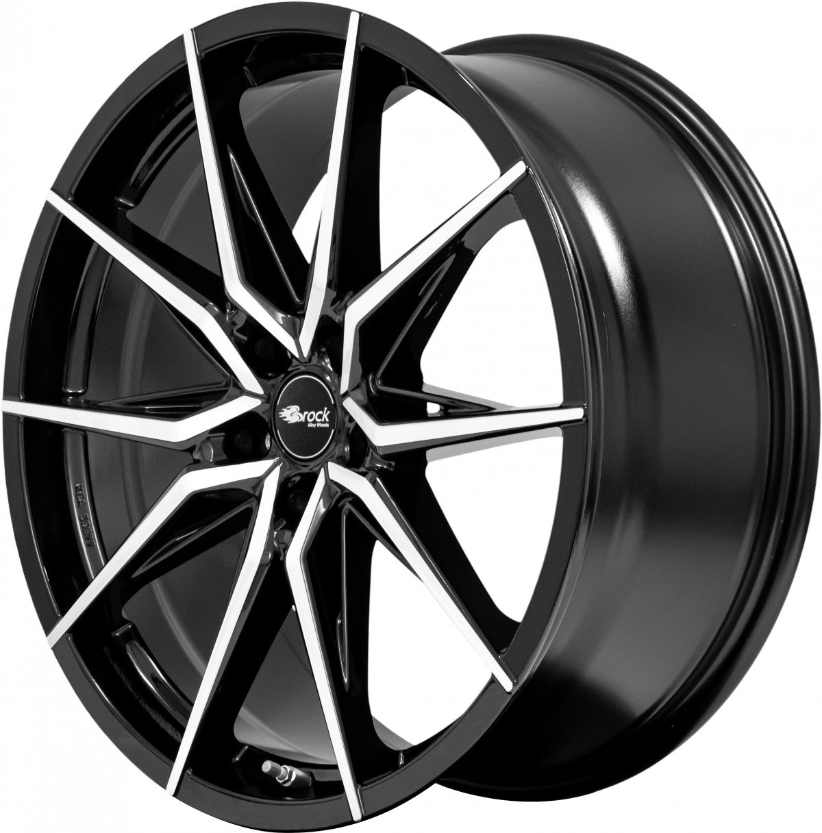 Brock B42 schwarz front-poliert 8x18 ET35 - LK5/100 ML63.4