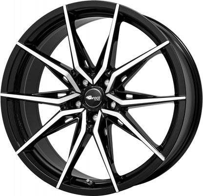 Brock B42 schwarz front-poliert 8x18 ET42 - LK5/108 ML72.6