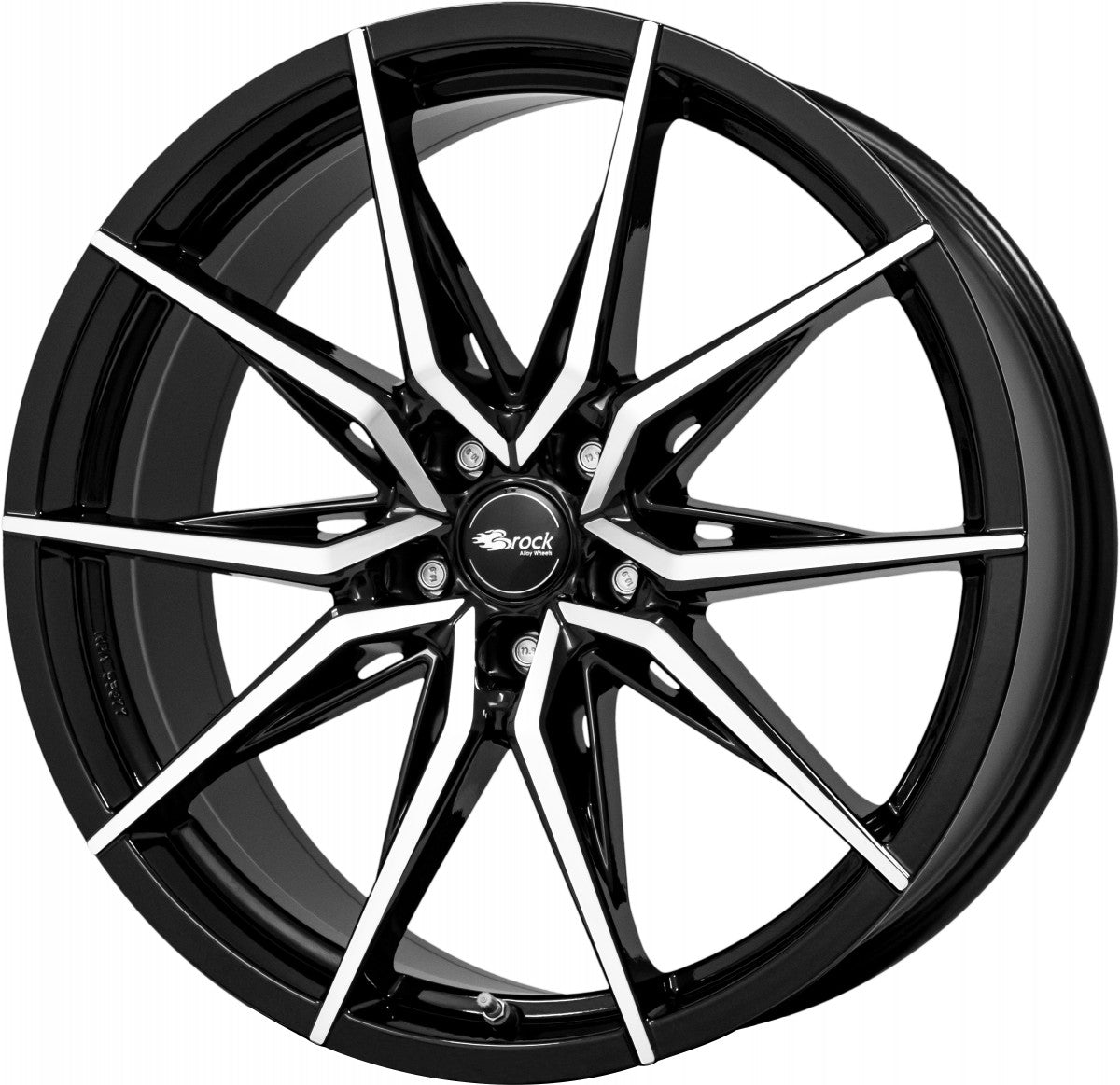 Brock B42 schwarz front-poliert 8x18 ET45 - LK5/112 ML66.6