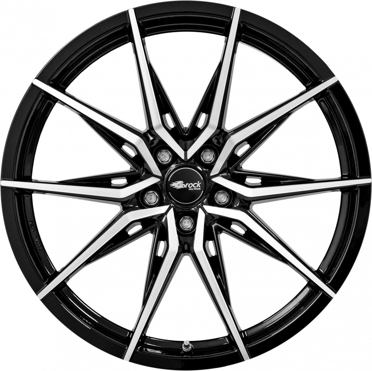 Brock B42 schwarz front-poliert 8x18 ET30 - LK5/114.3 ML72.6