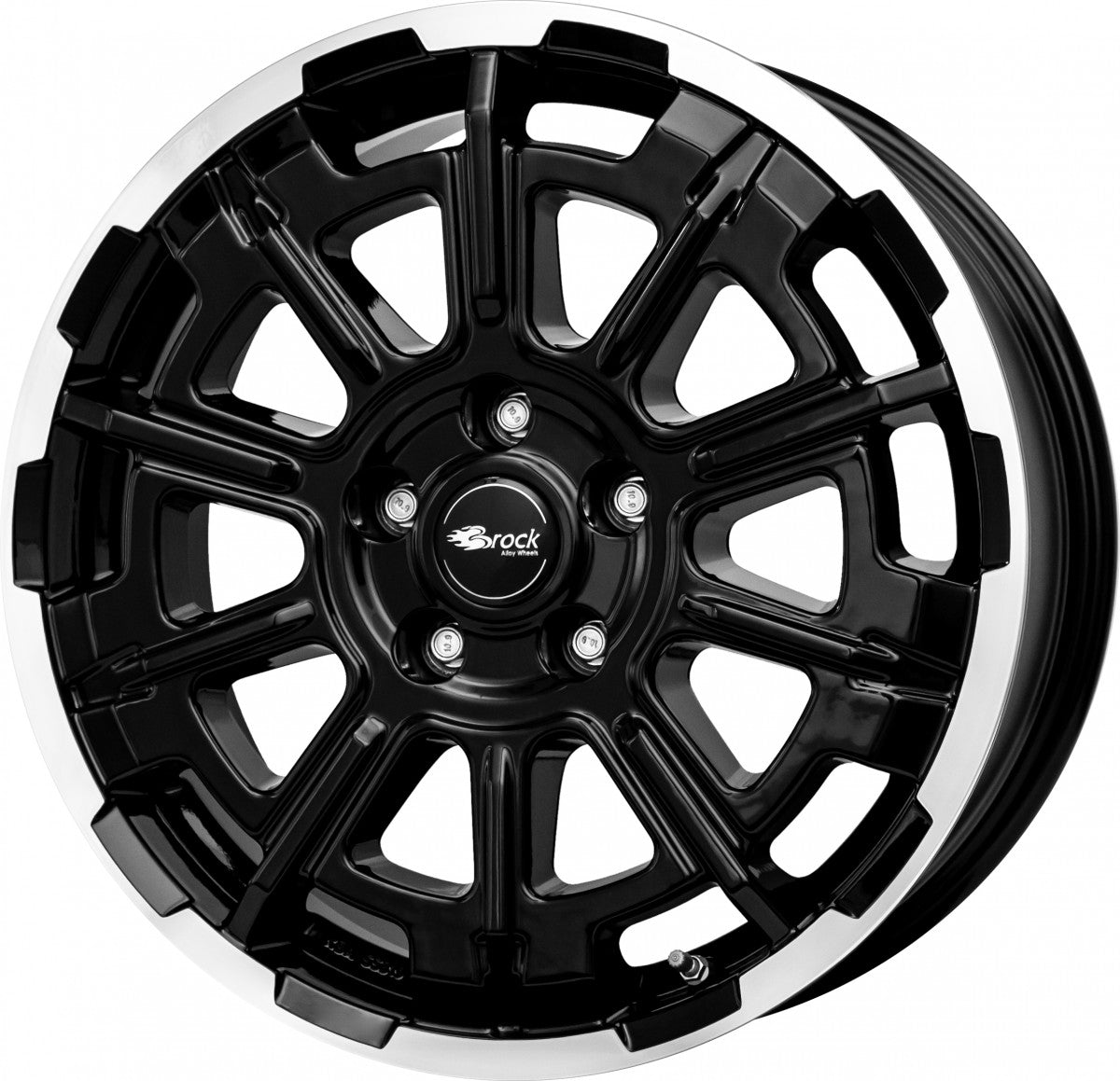 Brock B45 schwarz front-poliert 7x17 ET51 - LK5/112 ML66.6