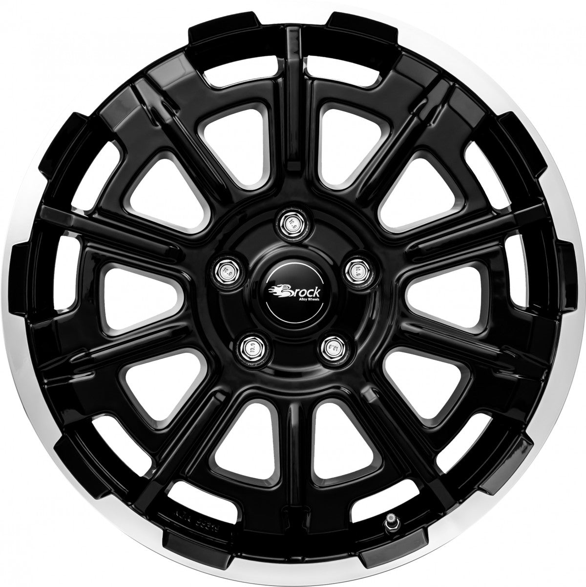 Brock B45 schwarz front-poliert 7x17 ET51 - LK5/112 ML66.6