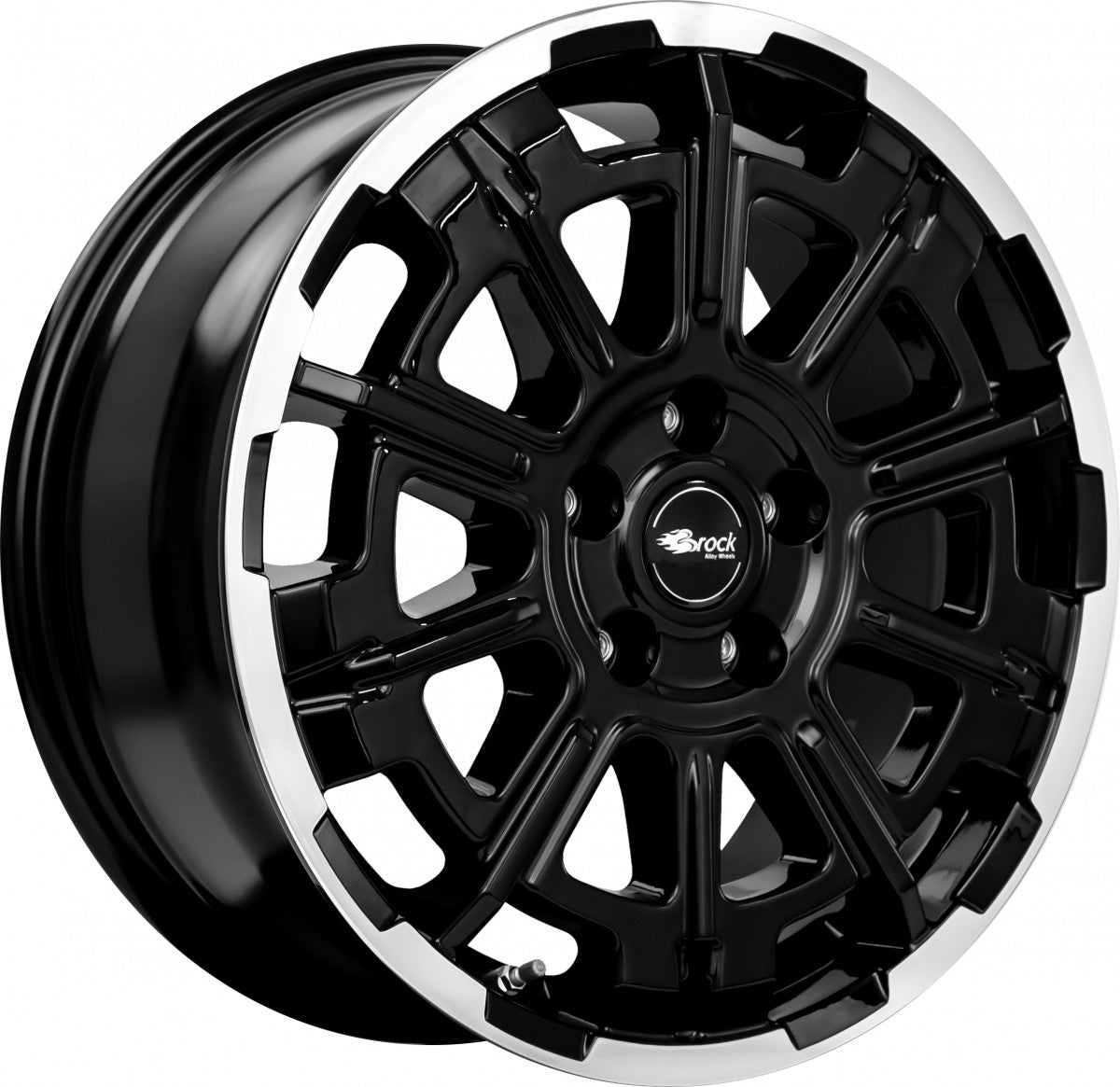 Brock B45 schwarz front-poliert 7x17 ET62 - LK5/130 ML89.1