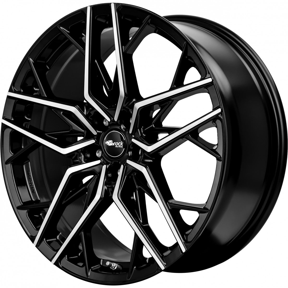Brock B44 schwarz front-poliert 8x18 ET35 - LK5/100 ML63.4