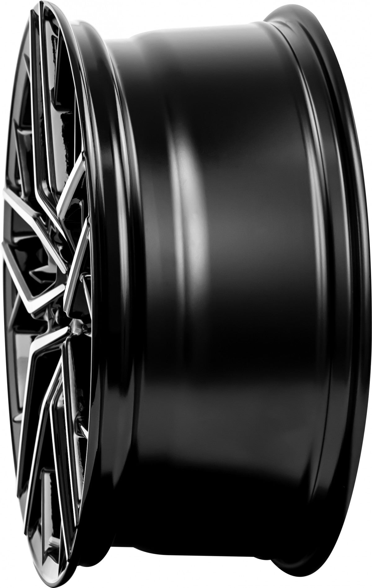 Brock B44 schwarz front-poliert 8x18 ET35 - LK5/100 ML63.4