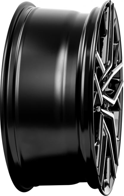 Brock B44 schwarz front-poliert 8x18 ET35 - LK5/100 ML63.4