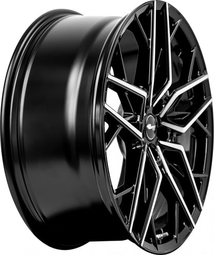 Brock B44 schwarz front-poliert 8x18 ET35 - LK5/100 ML63.4