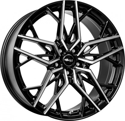 Brock B44 schwarz front-poliert 8x18 ET35 - LK5/100 ML63.4
