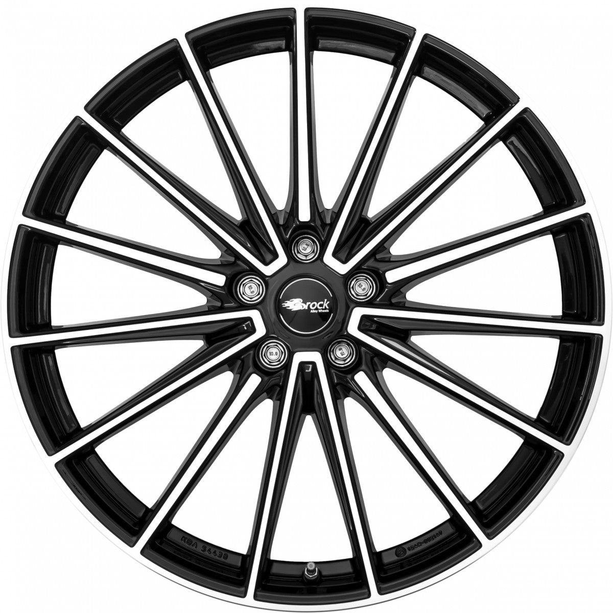 Brock B43 schwarz glanz front-poliert 8.5x20 ET28 - LK5/112 ML66.6