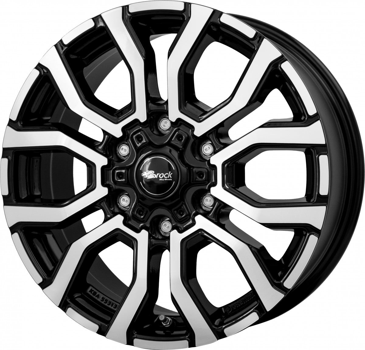RC-Design RC35 schwarz front-poliert Alufelge 6.5x16 Zoll ET55 LK 6x139.7 ML93.1