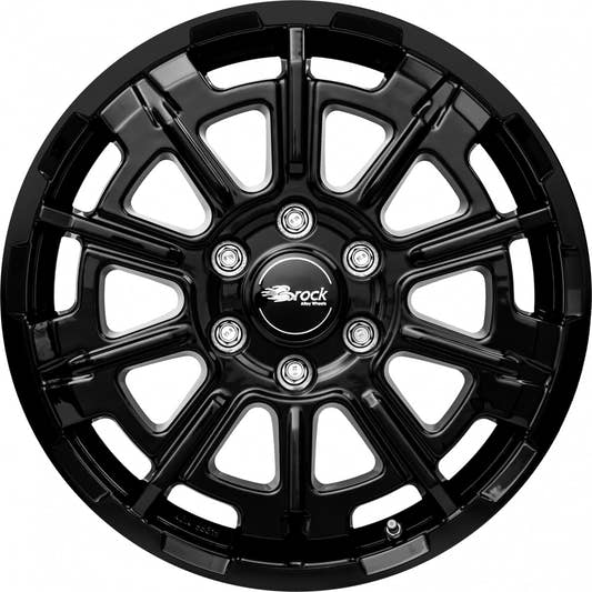 Brock B45 schwarz lackiert Alufelge 7.8x18 Zoll ET48 LK 6x120 ML74.6
