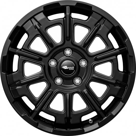 Brock B45 satin-black matt-lackiert Alufelge 8x20 Zoll ET39.5 LK 5x120 ML72.6 – Bild 2