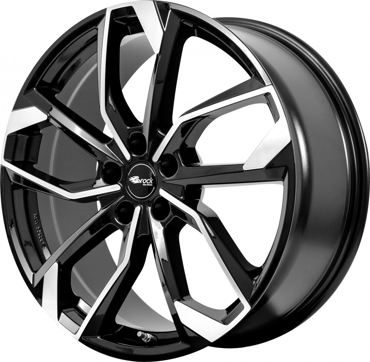 RC-Design RC34 schwarz front-poliert Alufelge 8x19 Zoll ET53 LK 5x112 ML66.55 – Bild 3