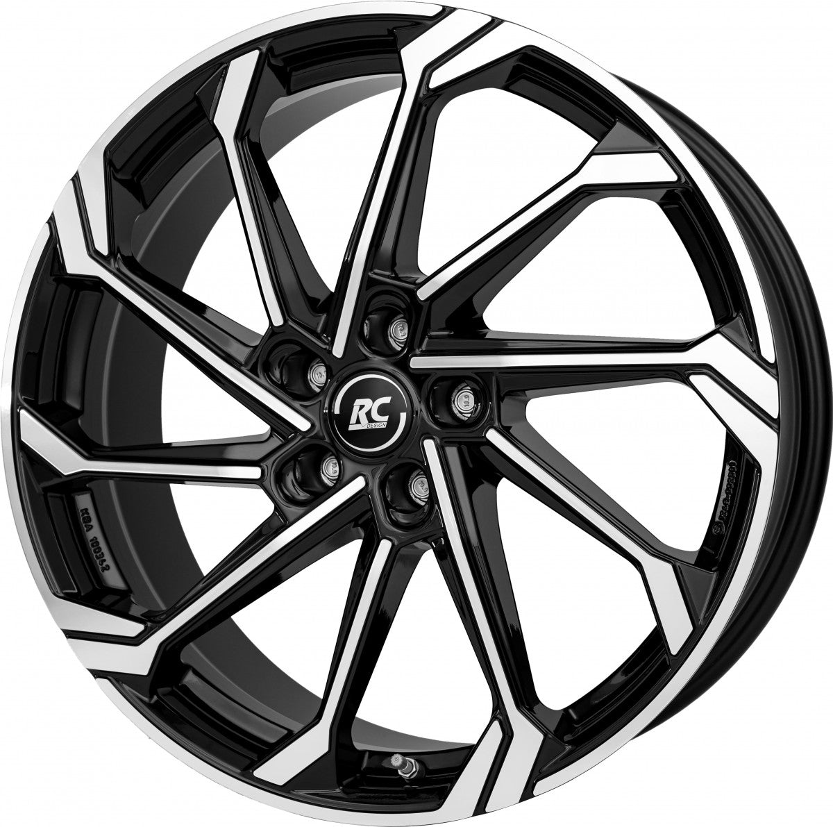 RC-Design RC36 schwarz glanz front-poliert Alufelge 8.5x19 Zoll ET56 LK 5x108 ML63.4
