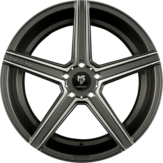 Mbdesign KV1 Grau Glänzend Poliert Alufelge 8.5x19 Zoll ET32 LK 5x100 ML67.1