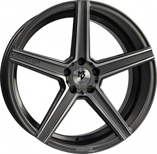 Mbdesign KV1 Grau Glänzend Poliert Alufelge 8.5x19 Zoll ET32 LK 5x100 ML67.1