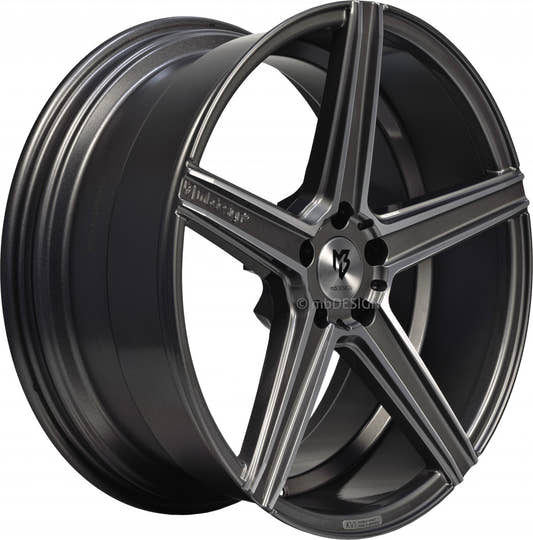 Mbdesign KV1 Grau Glänzend Poliert Alufelge 8.5x19 Zoll ET32 LK 5x100 ML67.1 – Bild 2