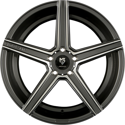 Mbdesign KV1 Grau Glänzend Poliert Alufelge 8.5x19 Zoll ET42 LK 5x120 ML72.5