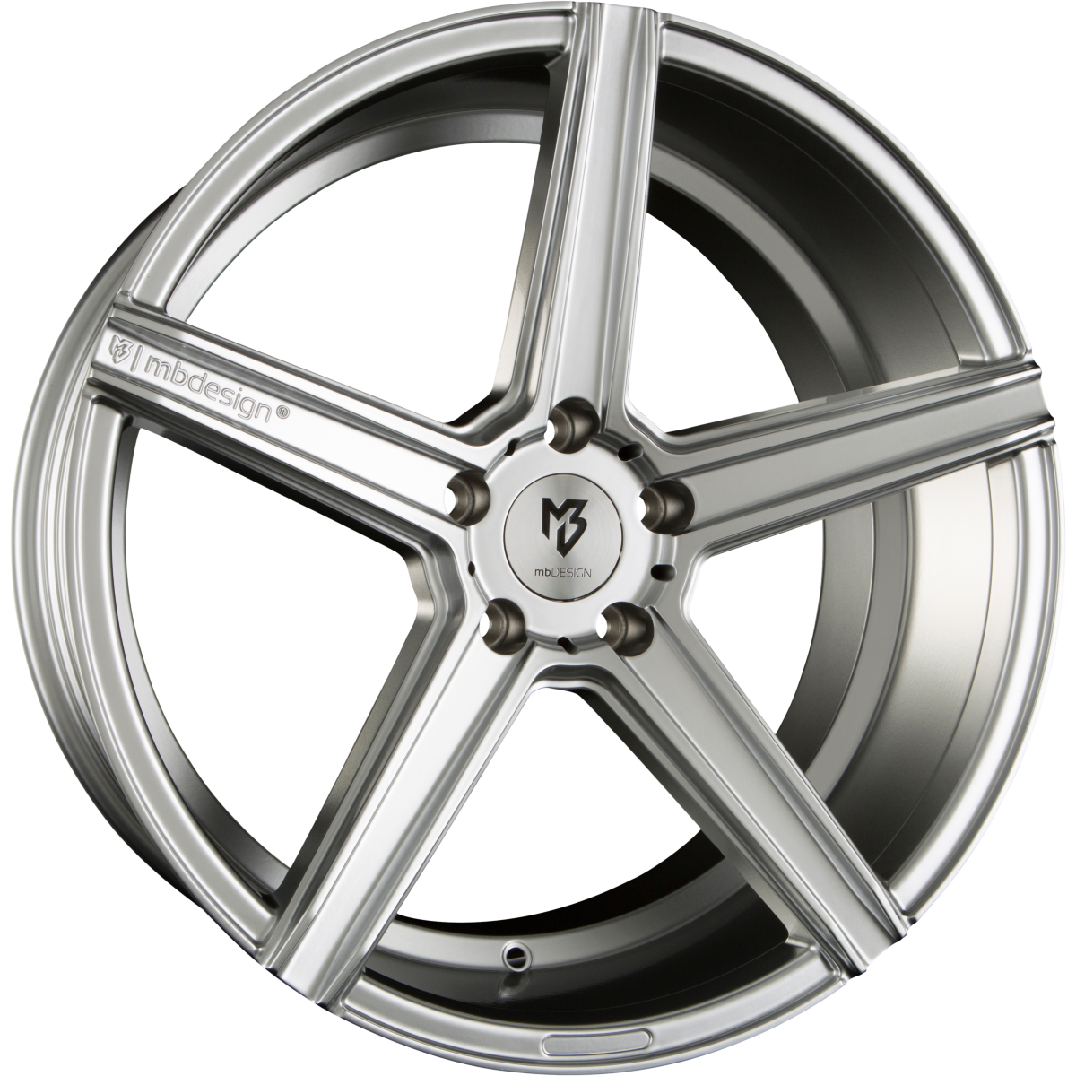 Mbdesign KV1 Silber Glänzend Alufelge 8.5x19 Zoll ET45 LK 5x112 ML75 – Bild 2