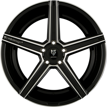 Mbdesign KV1 Schwarz Glänzend Poliert Alufelge 10.5x20 Zoll ET45 LK 5x112 ML75