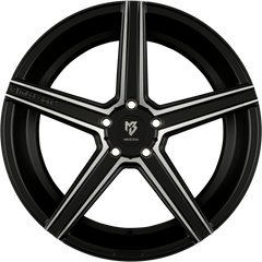 Mbdesign KV1 Schwarz Matt Poliert Alufelge 9.5x19 Zoll ET38 LK 5x120 ML72.5