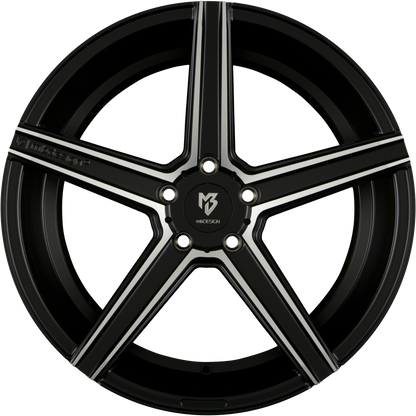 Mbdesign KV1 Schwarz Matt Poliert Alufelge 9.5x19 Zoll ET38 LK 5x120 ML72.5