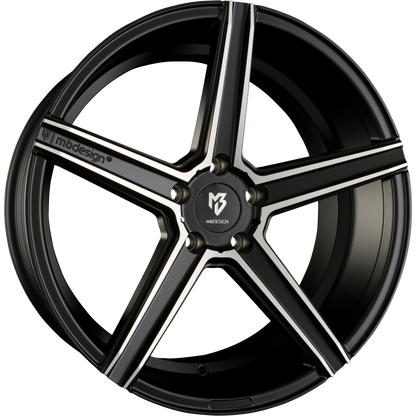 Mbdesign KV1 Schwarz Matt Poliert Alufelge 9.5x19 Zoll ET38 LK 5x120 ML72.5 – Bild 2