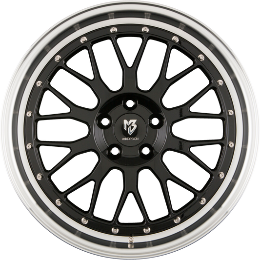 Mbdesign LV1 Schwarz Glänzend Poliert Alufelge 8.5x19 Zoll ET35 LK 5x114.3 ML75