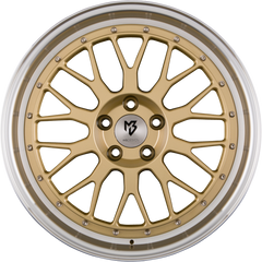 Mbdesign LV1 Gold Glänzend Poliert Alufelge 8.5x20 Zoll ET45 LK 5x114.3 ML75