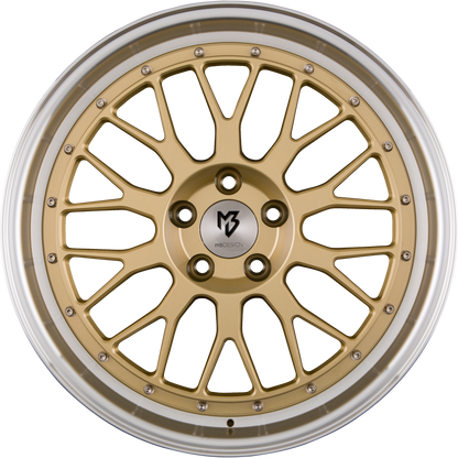 Mbdesign LV1 Gold Glänzend Poliert Alufelge 9x20 Zoll ET20 LK 5x112 ML66.6
