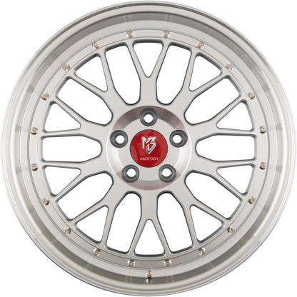 Mbdesign LV1 Silber Glänzend Voll Poliert Alufelge 9x20 Zoll ET20 LK 5x112 ML66.6