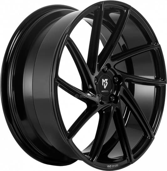 Mbdesign KV2 Glanzschwarz - Schwarz glänzend lackiert Alufelge 8.5x19 Zoll ET43 LK 5x112 ML75 – Bild 2