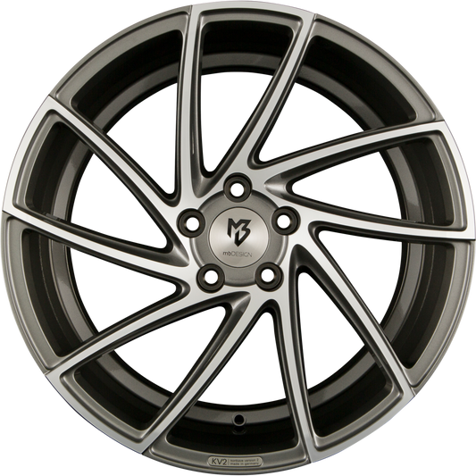 Mbdesign KV2 Glanzgrau Poliert - Grau glänzend Poliert Alufelge 8.5x20 Zoll ET43 LK 5x108 ML75