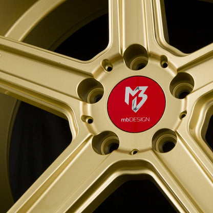 Mbdesign KV1 gold glänzend Alufelge 9.5x19 Zoll ET35 LK 5x114.3 ML75 – Bild 3