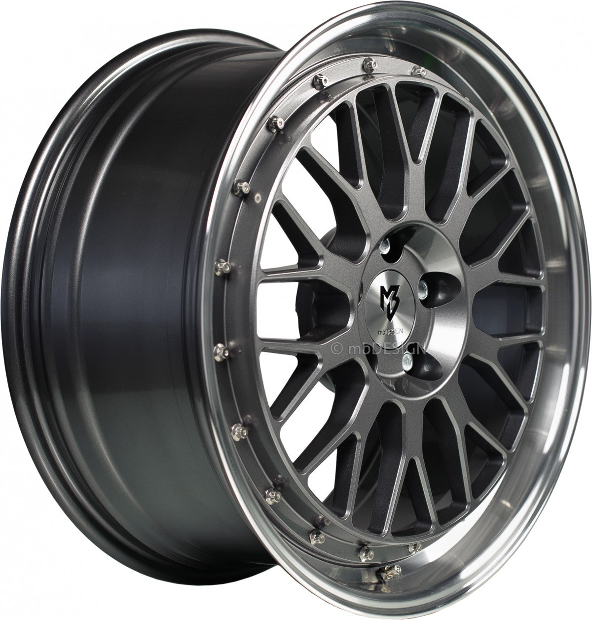 Mbdesign LV1 grau glänzend poliert Alufelge 8.5x19 Zoll ET33 LK 5x120 ML72.55 – Bild 2
