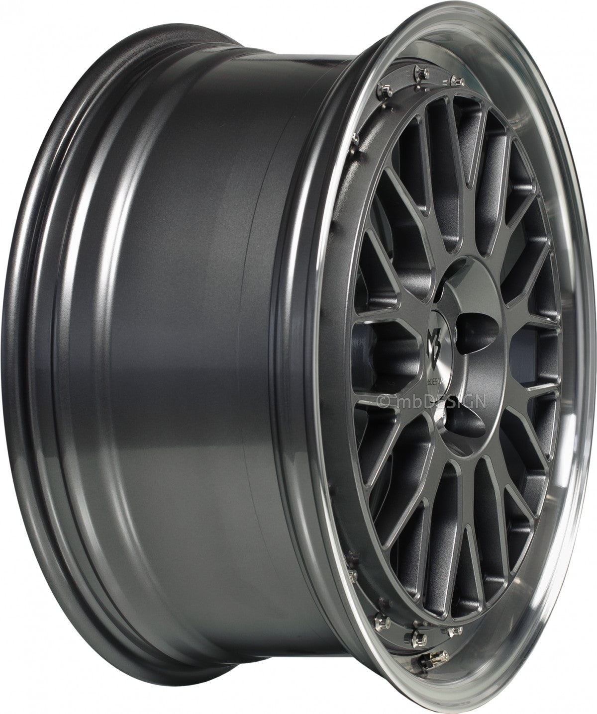 Mbdesign LV1 grau glänzend poliert Alufelge 8.5x19 Zoll ET33 LK 5x120 ML72.55 – Bild 3