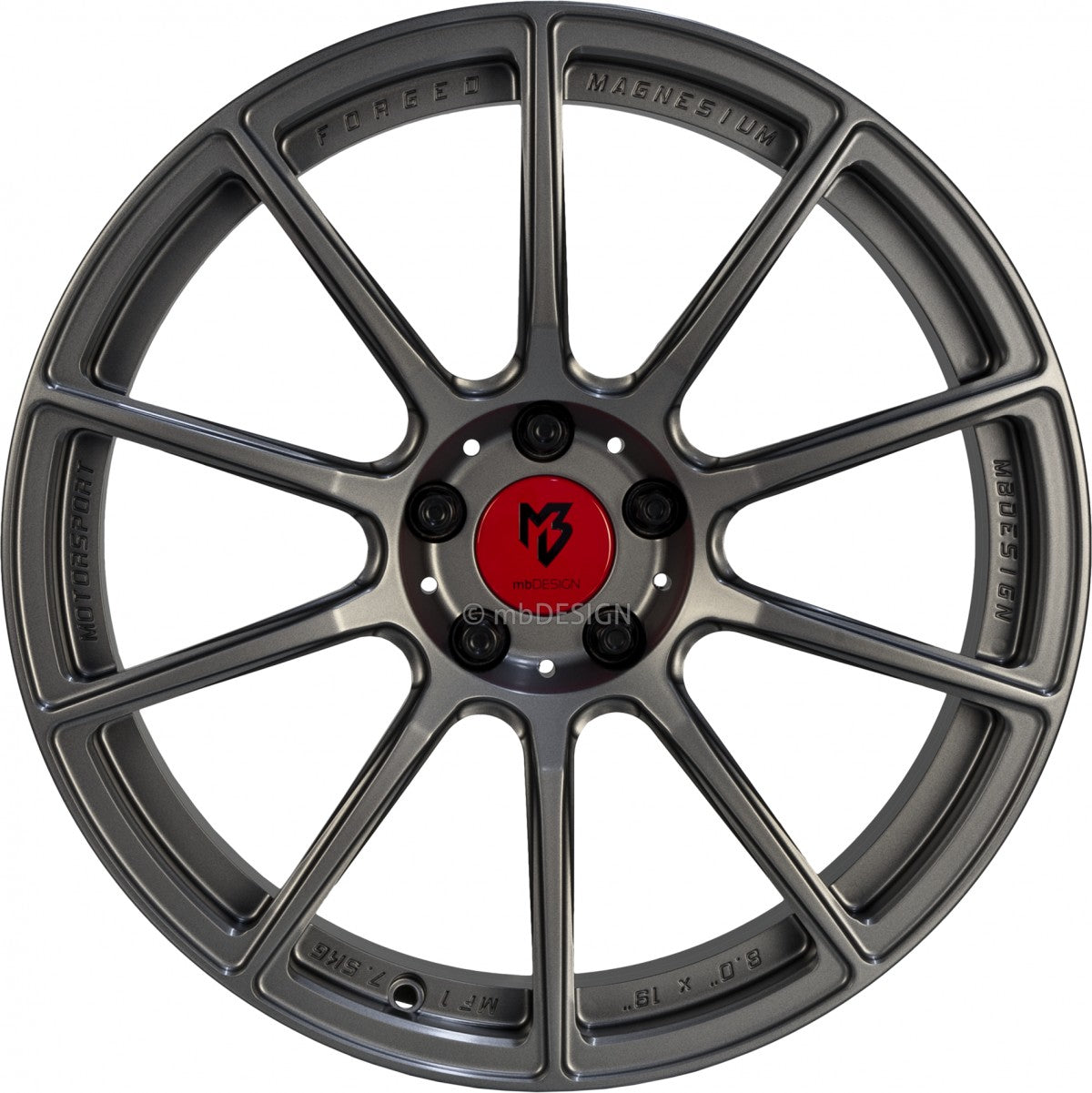Mbdesign MF1 grau matt Alufelge 8x19 Zoll ET34 LK 5x115 ML75 – Bild 2