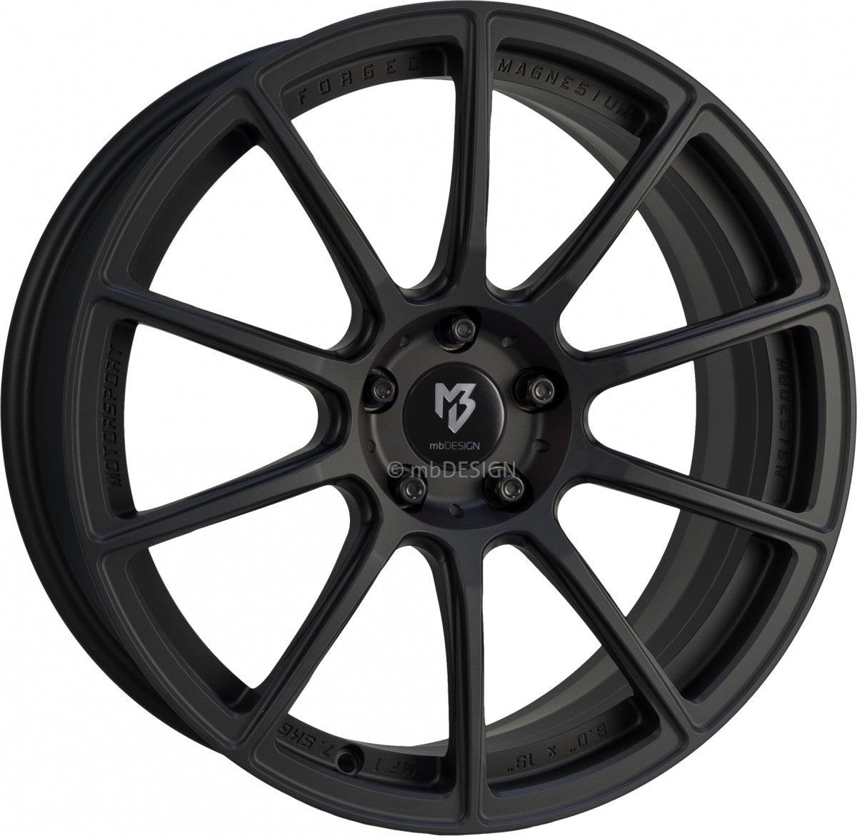 Mbdesign MF1 schwarz stumpfmatt Alufelge 8x19 Zoll ET34 LK 5x115 ML75