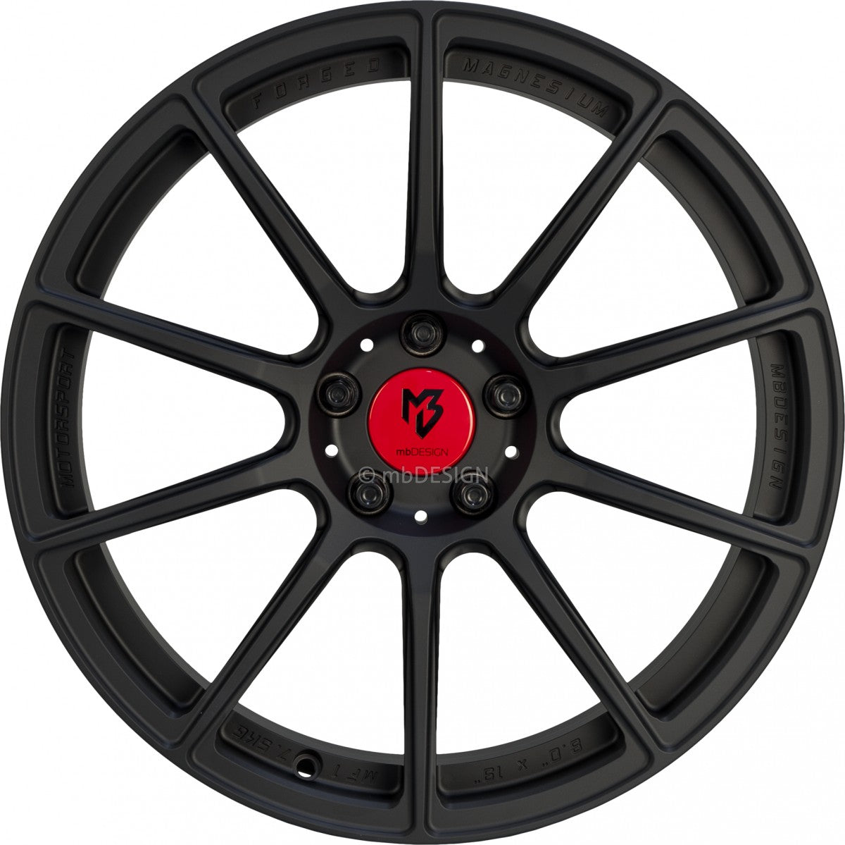 Mbdesign MF1 schwarz stumpfmatt Alufelge 8x19 Zoll ET34 LK 5x115 ML75 – Bild 2
